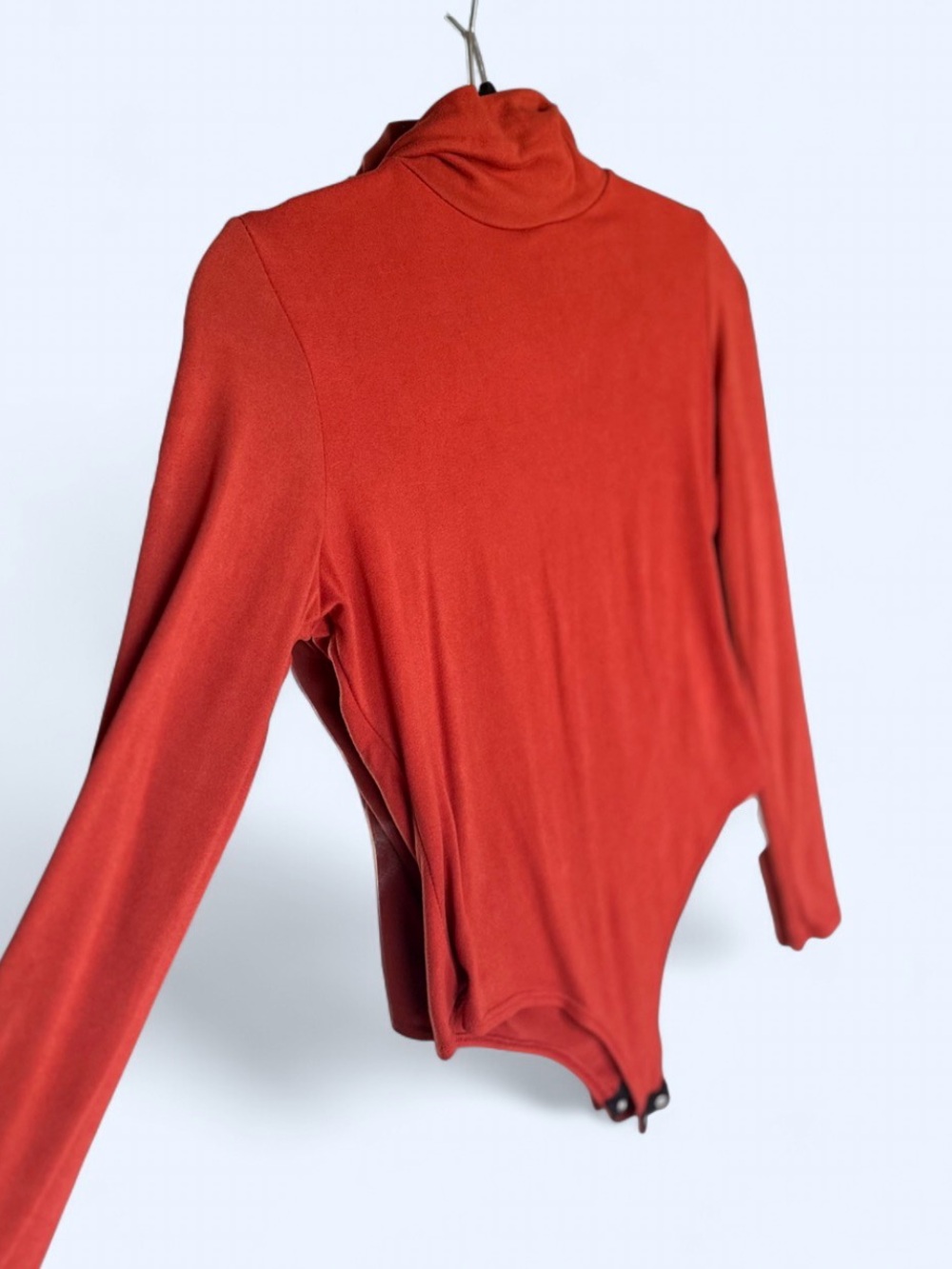Women's Burnt Orange/Rust Red Turtleneck Bodysuit